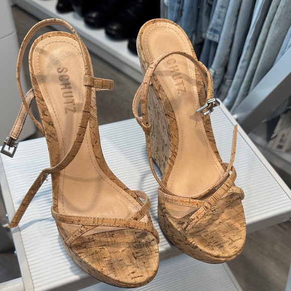 SCHUTZ Cork Wedge Sandals - Picture 4 of 12